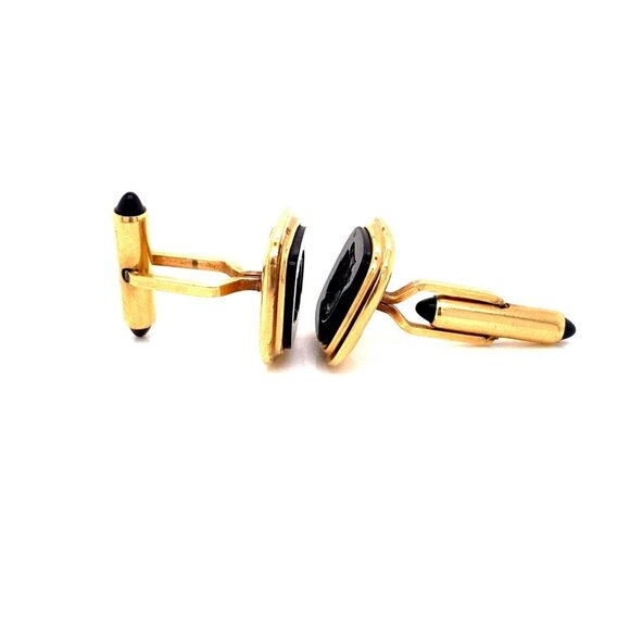VTG Estate Krementz Gold Tone Intaglio Men’s Cufflinks! 59 - Picture 4 of 5